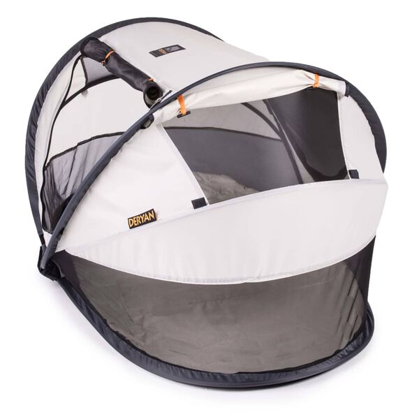 DERYAN Lettino da Viaggio Pop-up Peuter Luxe con Zanzariera Crema