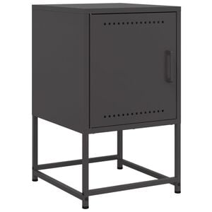 vidaXL Comodino Nero 36x39x60,5 cm in Acciaio