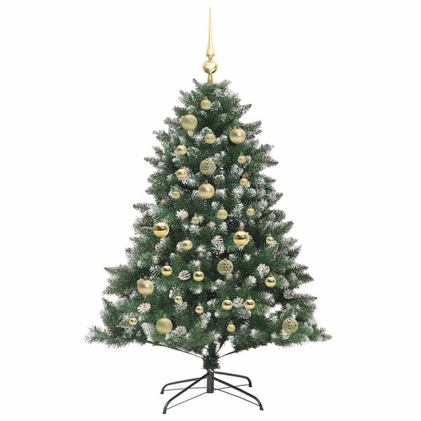 vidaXL Albero di Natale artificiale con 150 LED Verde 120 cm