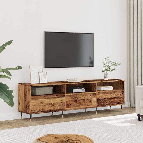 vidaXL Mobile Porta TV Legno Antico 150x30x44,5 cm Legno Multistrato
