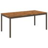 vidaXL Tavolo da cena da giardino Naturale e Caff&egrave; 147 x 88,5 x 75 cm