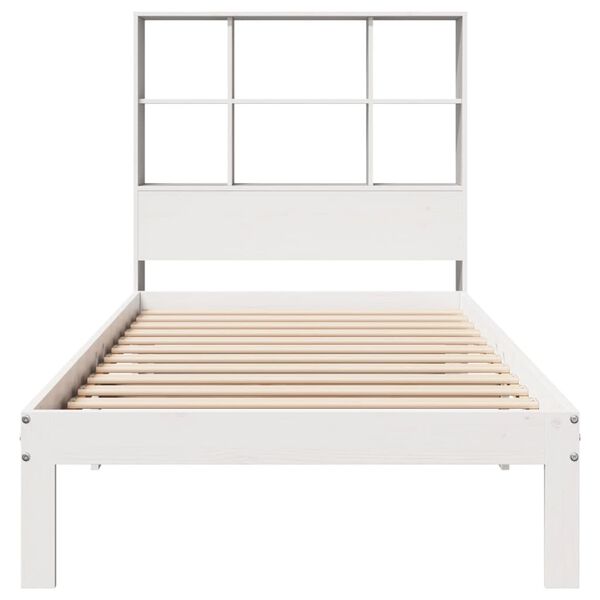 vidaXL Letto Libreria senza Materasso Bianca 90x200 cm Legno di Pino