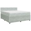 vidaXL Letto box spring con materasso Grigio Chiaro 160 x 200 cm
