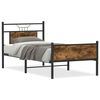 vidaXL Giroletto senza Materasso Rovere Fumo 90x190 cm in Truciolato