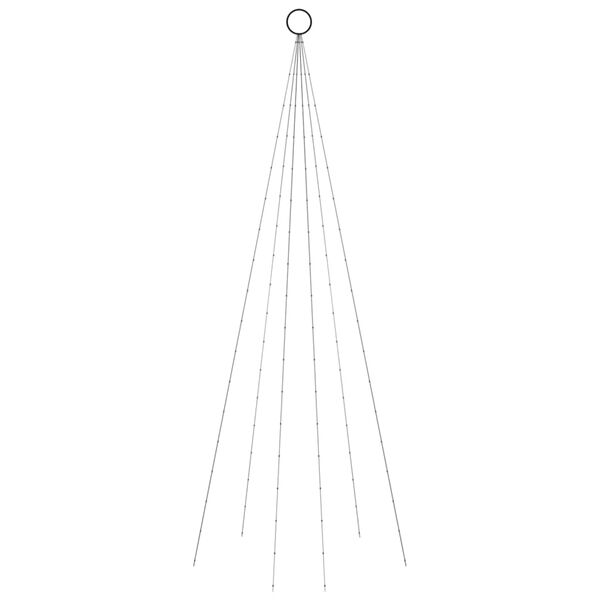 vidaXL Albero di Natale Pennone Blu 108 LED 180 cm
