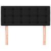 vidaXL Testiera Nera 80x5x78/88 cm in Tessuto