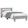vidaXL Struttura letto con testata Sonoma grigio 80 x 200 cm
