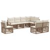 vidaXL Set Divano da Giardino 8 pcs Beige polyrattan