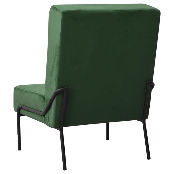 vidaXL Poltrona Relax 65x79x87 cm Verde Scuro in Velluto