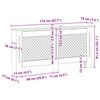 vidaXL Copertura per Radiatore Bianca 172x19x81,5 cm in MDF