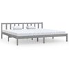 vidaXL Giroletto Grigio in Legno Massello di Pino 200x200 cm