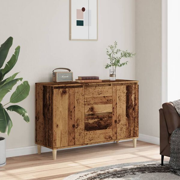 vidaXL Credenza Legno Antico 102x35x70 cm in Legno Multistrato