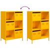 vidaXL Credenza Giallo Senape 68x39x103,5 cm in Acciaio