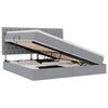 vidaXL Letto con contenitore e materasso Grigio chiaro 200 x 200 cm