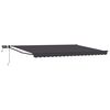 vidaXL Tenda retrattile manuale con LED Antracite 5 x 3 m