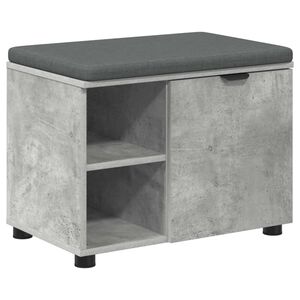 vidaXL Panca per ingresso con cuscino Grigio Cemento 60 x 38 x 46 cm