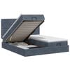 vidaXL Letto ottomano con materasso 2 pz Grigio Scuro Velluto