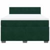 vidaXL Giroletto a Molle con Materasso Verde Scuro 140x190 cm Velluto
