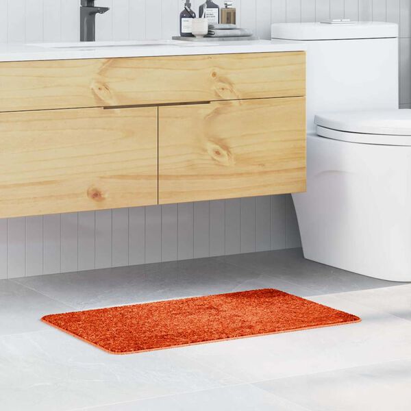 vidaXL Tappetino da bagno antiscivolo Arancione 50 x 80 cm PP