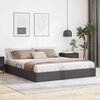 vidaXL Letto con Contenitore Grigio 180 x 200 cm Pelle sintetica