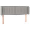 vidaXL Testiera ad Orecchio Grigio Chiaro 147x16x78/88 cm in Tessuto