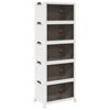 vidaXL Scatola Portaoggetti con Ruote 5 Livelli 75 L 64x40x179 cm