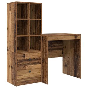 vidaXL Scrivania Legno vecchio 115,5 x 50 x 127 cm 2 pz