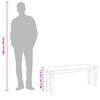 vidaXL Panca 110 cm Bianco in Legno Massello di Hevea