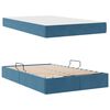 vidaXL Letto con contenitore e materasso Blu Scuro 120 x 200 cm