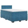vidaXL Letto box spring con materasso Blu Scuro 120 x 200 cm Velluto