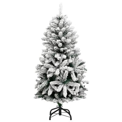 vidaXL Albero Natale Incernierato con 150 LED e Neve Fioccata 120 cm