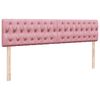 vidaXL Pouf Letto con Materasso e LED Rosa 180x200cm in Velluto
