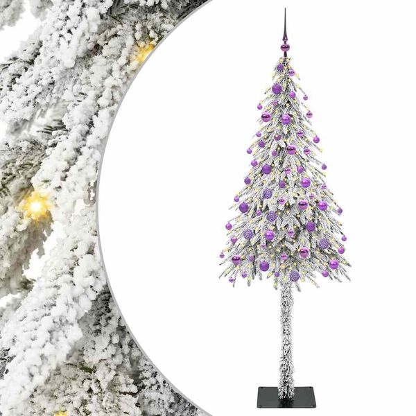 vidaXL Albero di Natale con 300 LED Bianco 180 cm PE e Acciaio