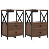vidaXL Armadio da Notte 2 pz Rovere Marrone 40 x 31 x 60 cm