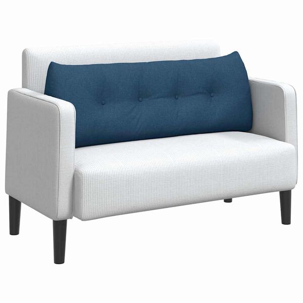 vidaXL Cuscino per Schiena Blu 140 x 24 x 50 cm Tessuto