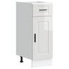 vidaXL Base da Cucina Porto Bianco Lucido in Legno Multistrato