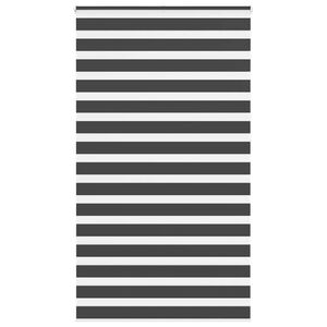 vidaXL Tenda a Rullo Zebra Nero Larghezza Tessuto 115,9 cm Poliestere