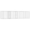 vidaXL Gabbia per cani Argento 800 x 200 x 200 cm Acciaio zincato