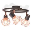 vidaXL Plafoniera con 3 Lampadine a LED a Incandescenza 12 W
