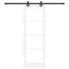 vidaXL Porta scorrevole ORKDAL Bianco e Nero 73,5 x 211 cm