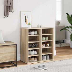 vidaXL Scarpiere 2 pz Rovere Sonoma 31,5x35x70 cm in Truciolato