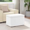 vidaXL Pouf Bianco Pelle Sintetica e Legno Ingegnerizzato