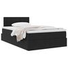 vidaXL Letto con Contenitore con materasso Nero 120 x 200 cm Velluto