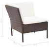 vidaXL Set Divani da Giardino 8 pz con Cuscini in Polyrattan Marrone
