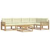 vidaXL Set di divani da esterno 6 pcs Bianco e Crema 79 x 79 x 37 cm