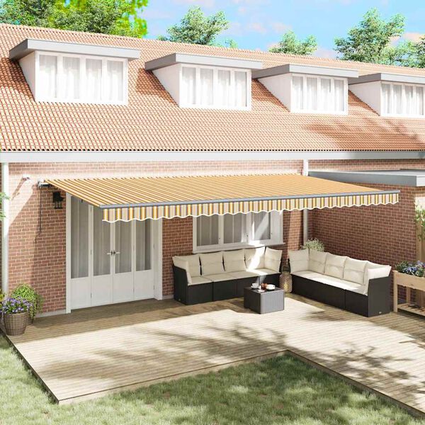 vidaXL Tessuto per Tenda con Multicolore 600 &times; 300 cm Poliestere