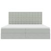 vidaXL Letto con contenitore e LED Grigio chiaro 200 x 200 cm Velluto