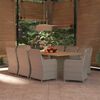 vidaXL Set da Pranzo da Giardino 9 pz in Polyrattan Marrone
