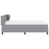 vidaXL Letto a molle con materasso Grigio chiaro 140 x 190 cm Tessuto