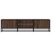 vidaXL Mobile TV Rovere Marrone 160x35x41 cm Legno Multistrato Metallo
